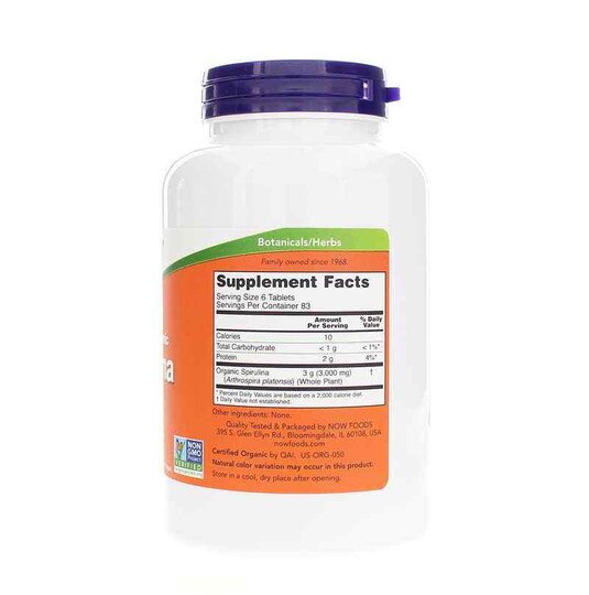 Spirulina 500 Mg Organic, NOW